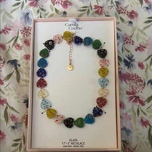 Camila Coelho Vibrant Heart Glass Necklace